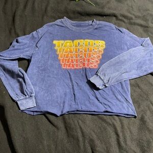 Super cute Tacos crop top M